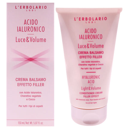 LErbolario Hyaluronic Acid Light and Volume Conditioner Cream for Unisex - 5.07 oz Conditioner
