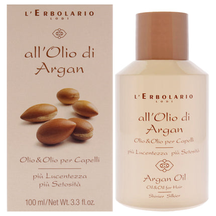 LErbolario Argan Oil for Women - Nourishing Hair Oil - 3.3 oz