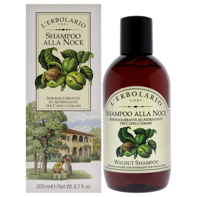 LErbolario Shampoo - Walnut: A Luxurious Unisex Haircare Solution - 6.7 oz