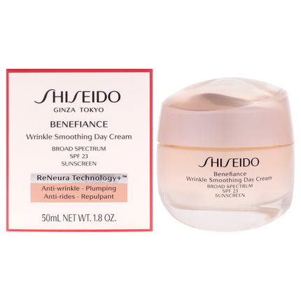 Shiseido Benefiance Wrinkle Smoothing Day Cream SPF 23 - 1.8 oz for Unisex