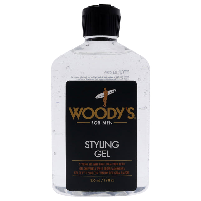 Woodys Styling Gel for Men - 12 oz Gel - Long-lasting Hold and Definition