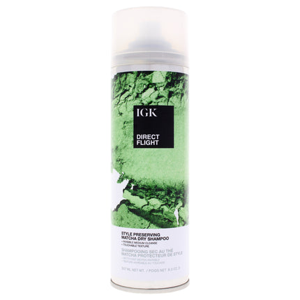 IGK Direct Flight Matcha Dry Shampoo - 6.3 oz - Unisex Dry Shampoo - Clean and Refresh Your Hair without Water