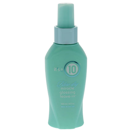 It's A 10 Blow Dry Miracle Glossing Leave-In Treatment for Unisex - 4 oz