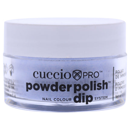 Cuccio Colour Pro Powder Polish Nail Colour Dip System in Baby Blue Glitter - 0.5 oz Nail Powder for Women