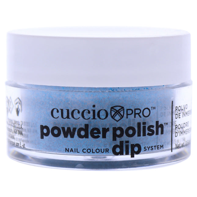 Cuccio Colour Pro Powder Polish Nail Colour Dip System in Deep Blue Glitter - 0.5 oz Nail Powder for Women