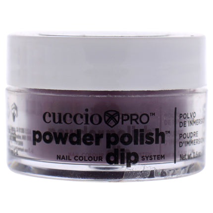 Pro Powder Polish Nail Colour Dip System Plum with Black Undertones by Cuccio Colour - 0.5 oz Nail Powder for Women