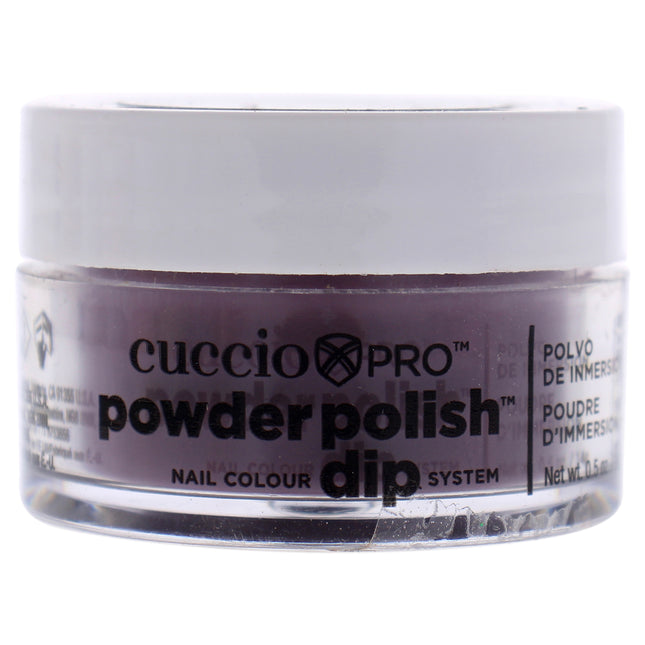 Pro Powder Polish Nail Colour Dip System Plum with Black Undertones by Cuccio Colour - 0.5 oz Nail Powder for Women