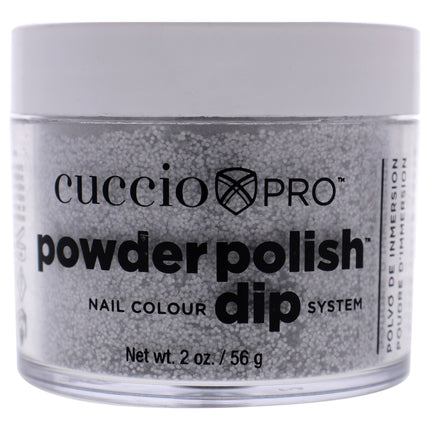 Cuccio Colour Pro Powder Polish Nail Colour Dip System in Deep Silver Glitter - 1.6 oz Nail Powder for Women