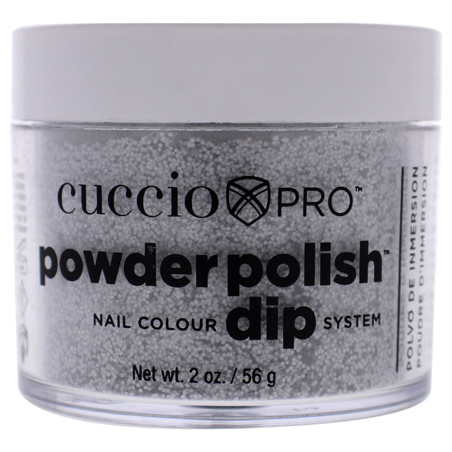 Cuccio Colour Pro Powder Polish Nail Colour Dip System in Deep Silver Glitter - 1.6 oz Nail Powder for Women