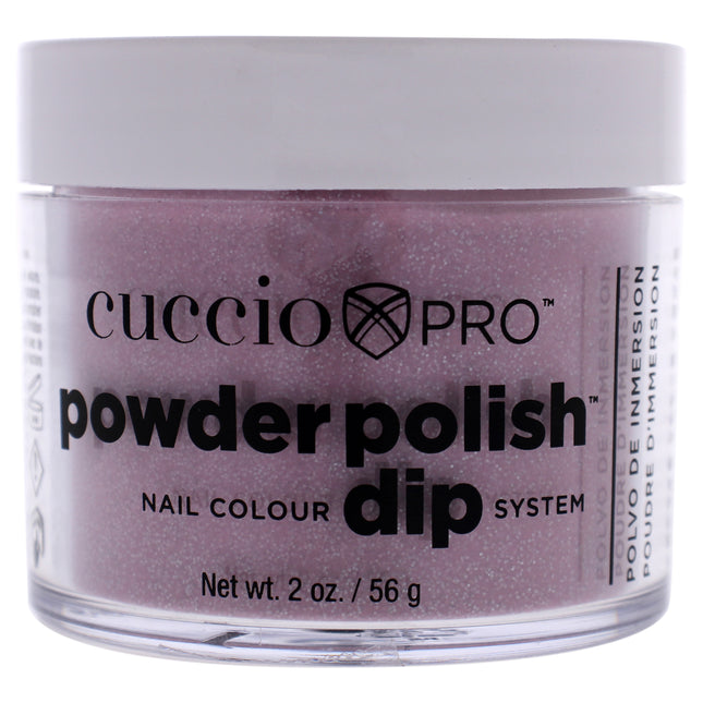 Cuccio Colour Pro Powder Polish Nail Color Dip System in Pink with Silver Glitter - 1.6 oz Nail Powder for Women