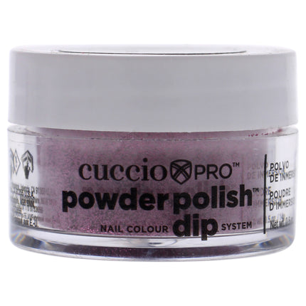 Cuccio Colour Pro Powder Polish Nail Colour Dip System - Barbie Pink Glitter for Women - 0.5 oz Nail Powder
