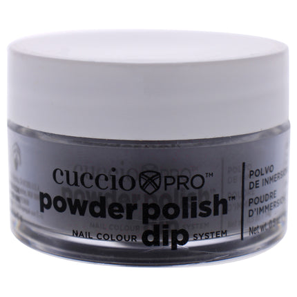 Cuccio Colour Pro Powder Polish Nail Colour Dip System - Black With Red Glitter for Women - 0.5 oz Nail Powder