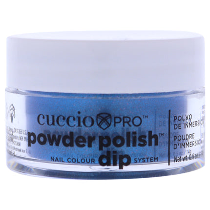 Cuccio Colour Pro Powder Polish Nail Colour Dip System in Blue With Pink Glitter - 0.5 oz Nail Powder for Women