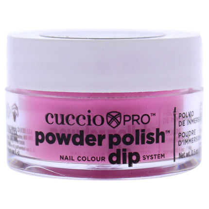 Cuccio Colour Pro Powder Polish Nail Colour Dip System in Bright Pink - 0.5 oz Nail Powder for Women