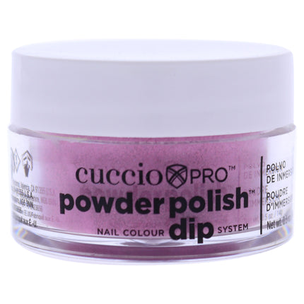 Cuccio Colour Pro Powder Polish Nail Dip System - Deep Pink With Pink Glitter for Women - 0.5 oz Nail Powder