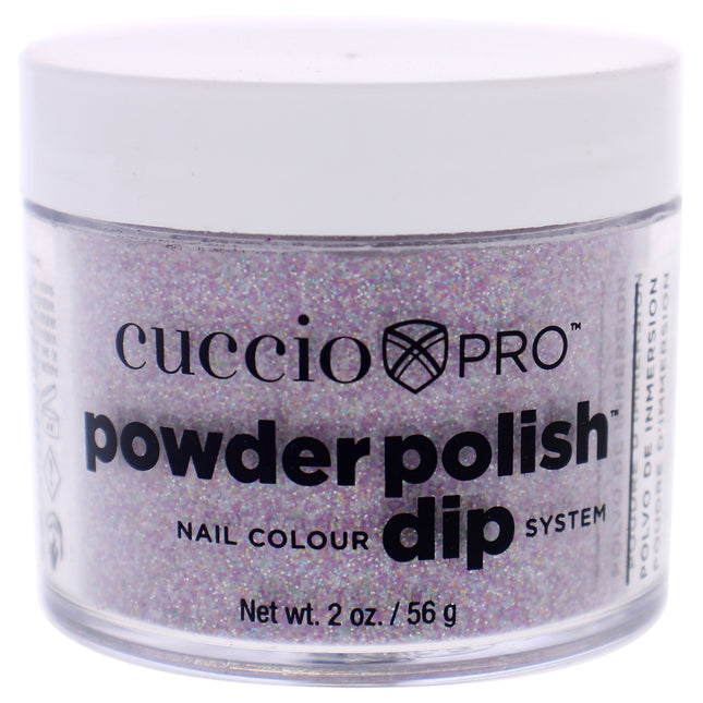 Cuccio Colour Pro Powder Polish Nail Colour Dip System in Deep Purple Glitter - 1.6 oz Nail Powder for Women