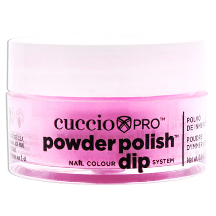 Cuccio Colour Pro Powder Polish Nail Colour Dip System in Neon Pink - 0.5 oz Nail Powder for Women