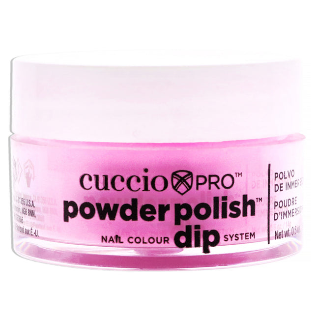 Cuccio Colour Pro Powder Polish Nail Colour Dip System in Neon Pink - 0.5 oz Nail Powder for Women
