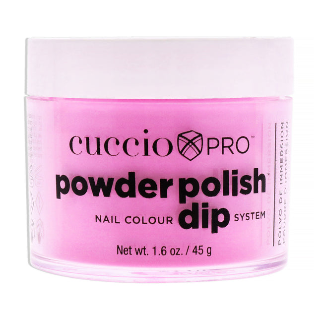 Get Vibrant Neon Pink Nails with Pro Powder Polish Nail Colour Dip System by Cuccio Colour