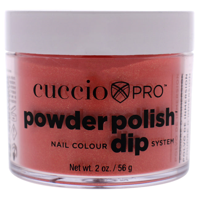 Cuccio Colour Pro Powder Polish Nail Colour Dip System in Orange With Gold Mica - 1.6 oz Nail Powder for Women