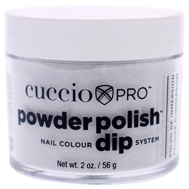 Get Glamorous Nails with Cuccio Colour Pro Powder Polish Nail Colour Dip System in Platinum Silver Glitter - 1.6 oz Powder