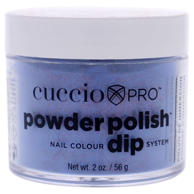 Cuccio Colour Pro Powder Polish Nail Colour Dip System in Purple With Red Glitter - Long Lasting Nail Powder for Women - 1.6 oz