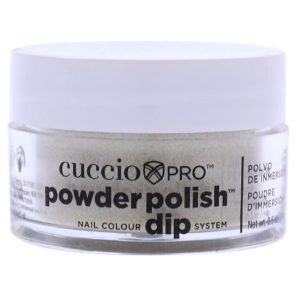 Get Glamorous Nails with Cuccio Colour Pro Powder Polish Nail Colour Dip System - Rich Gold Glitter for Women - 0.5 oz Nail Powder