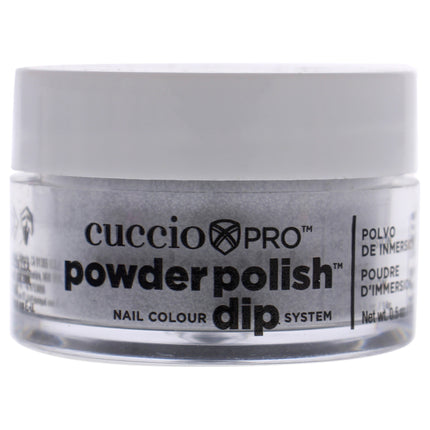 Cuccio Colour Pro Powder Polish Nail Colour Dip System in Silver Glitter - 0.5 oz Nail Powder for Women
