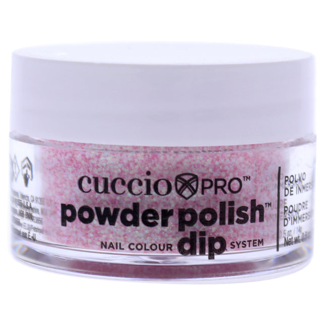 Cuccio Colour Pro Powder Polish Nail Colour Dip System in Soft Pink Glitter - 0.5 oz Nail Powder for Women