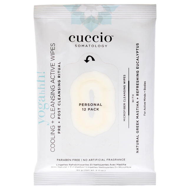 Cuccio Somatology Yogahh Cooling Plus Cleansing Wipes for Women - 12 Count Wipes