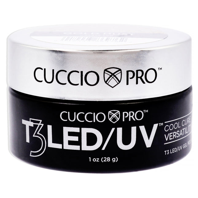 Cuccio Pro T3 Cool Cure Versatility Gel - Gold Dust for Women - 1 oz Nail Gel