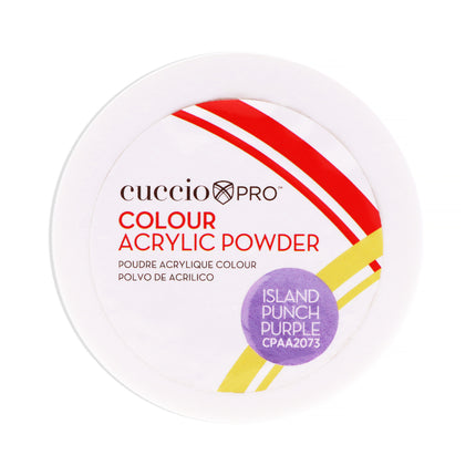 Cuccio PRO Colour Acrylic Powder Island Punch Purple for Women - 1.6 oz Acrylic Powder