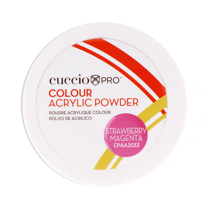 Cuccio PRO Colour Acrylic Powder in Strawberry Magenta - 1.6 oz for Women
