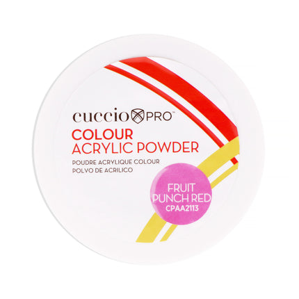 Cuccio PRO Colour Acrylic Powder in Fruit Punch Red - 1.6 oz for Women