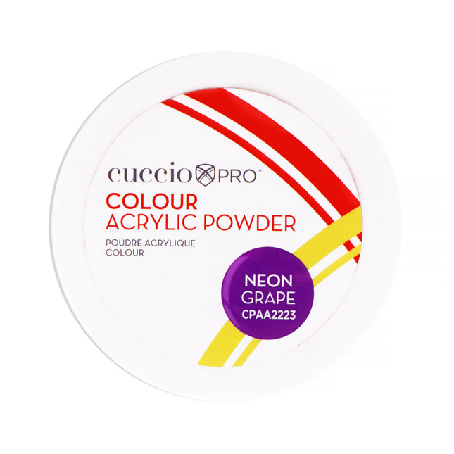 Cuccio PRO Neon Grape Colour Acrylic Powder for Women - 1.6 oz Acrylic Powder