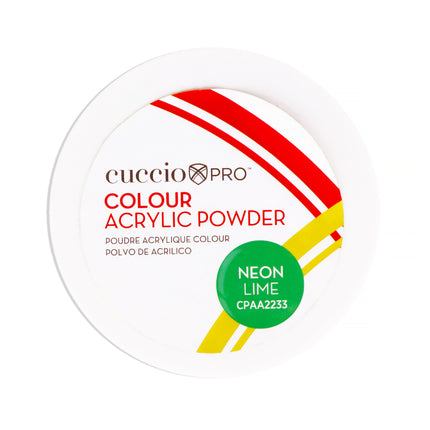 Cuccio PRO Neon Lime Colour Acrylic Powder - 1.6 oz Acrylic Powder for Women