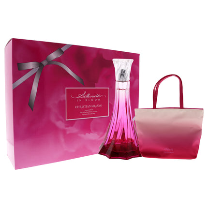 Christian Siriano Silhouette In Bloom for Women 2 Pc Gift Set 3.4oz EDP Spray with Pink Tote Bag - Perfect Gift Idea