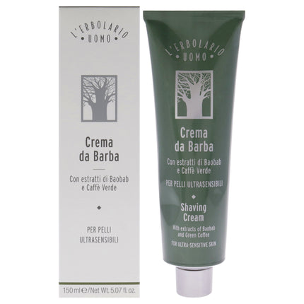 LErbolario Shaving Cream for Men - 5.07 oz Shave Cream for a Clean and Smooth Shave