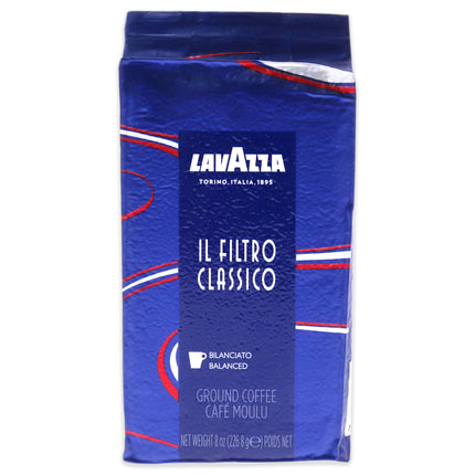 Lavazza Il Filtro Classico Balanced Ground Coffee for Unisex - 8 oz Coffee