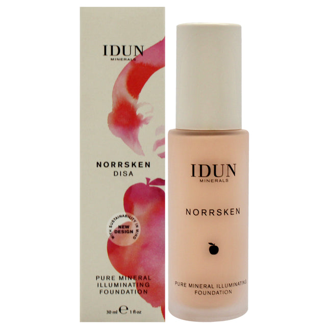 Idun Minerals Norrsken Foundation - 207 Disa for Women, 1 oz - Lightweight and Radiant Finish