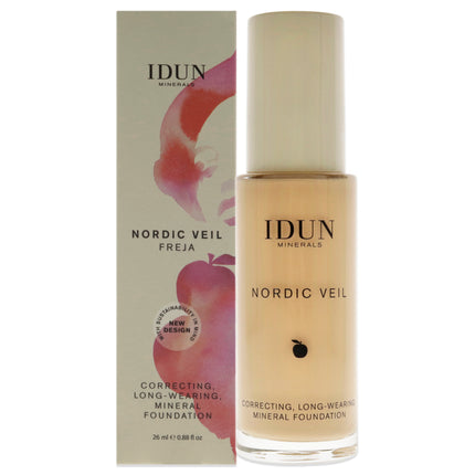 Idun Minerals Nordic Veil Foundation - 306 Freja for Women - 0.88 oz Foundation - Long Lasting Coverage and Natural Finish