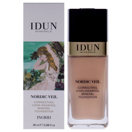 Idun Minerals Nordic Veil Foundation in Ingrid - Long-lasting Coverage for Women
