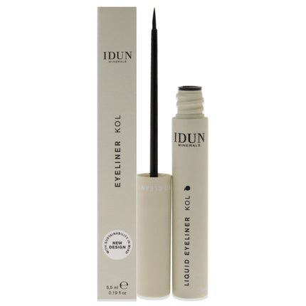 Idun Minerals Liquid Eyeliner - 151 Kol for Women, 0.19 oz - Long Lasting Waterproof Eyeliner