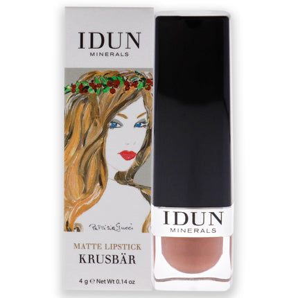 Idun Minerals Matte Lipstick in Krusbar - Long-lasting Lip Color for Women