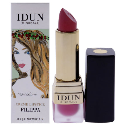 Idun Minerals Creme Lipstick - 204 Filippa for Women - 0.13 oz Lipstick