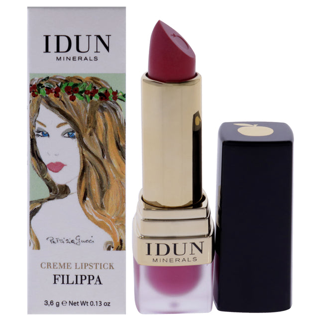 Idun Minerals Creme Lipstick - 204 Filippa for Women - 0.13 oz Lipstick