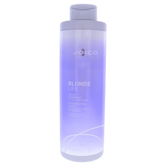 Joico Blonde Life Violet Shampoo for Unisex - 33.8 oz - Neutralize Brassiness and Enhance Blonde Tones