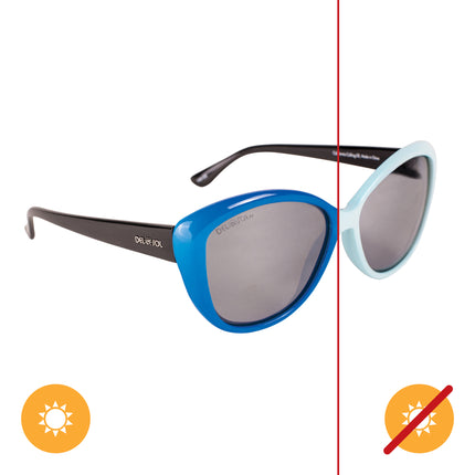 Solize California Calling White-Blue Sunglasses for Unisex - Stylish UV-Activated Shades