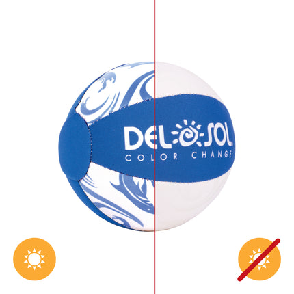 DelSol Mini Beach Ball in Blue for All Ages - Fun Summer Toy for Hours of Playtime