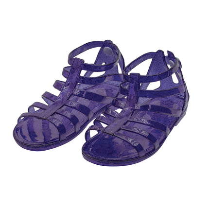 Kids Gladiator Girl Jellies Sandal in Purple by DelSol - Size 7